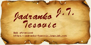 Jadranko Tešović vizit kartica